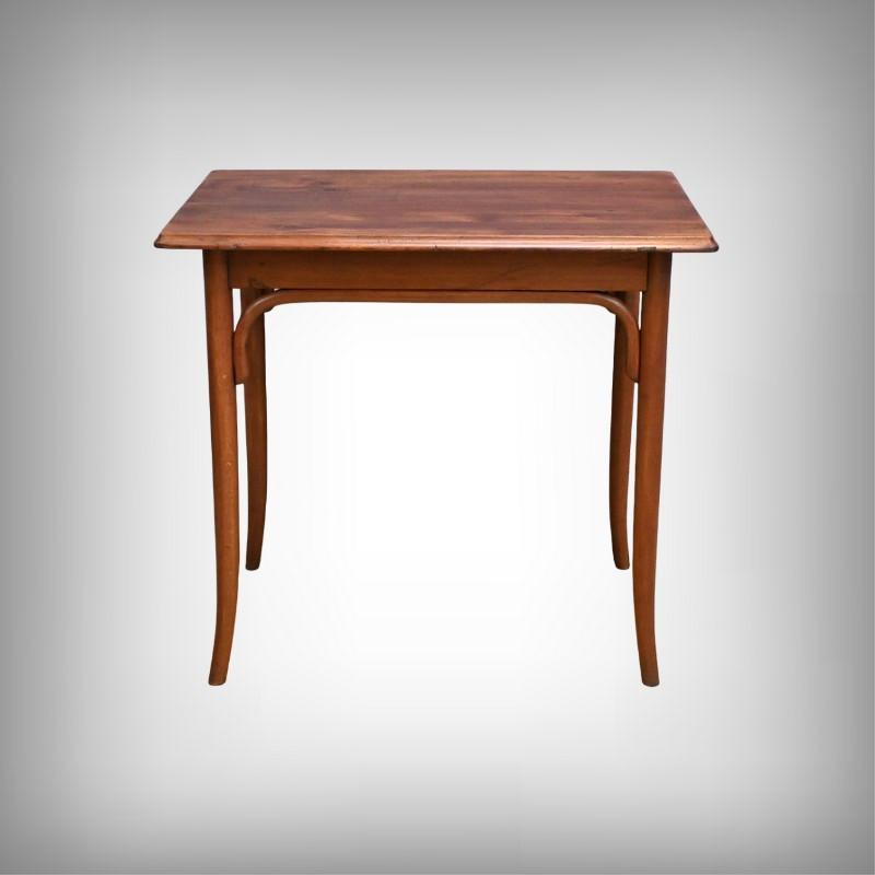 Table d’Appoint en Bois Courbé, Maison Fischel, goût Thonet – Fin XIXe-photo-2