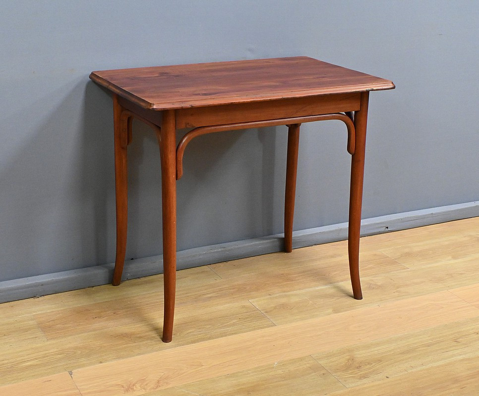 Table d’Appoint en Bois Courbé, Maison Fischel, goût Thonet – Fin XIXe-photo-3