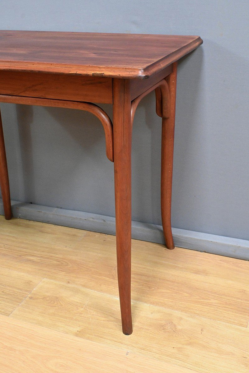 Table d’Appoint en Bois Courbé, Maison Fischel, goût Thonet – Fin XIXe-photo-4
