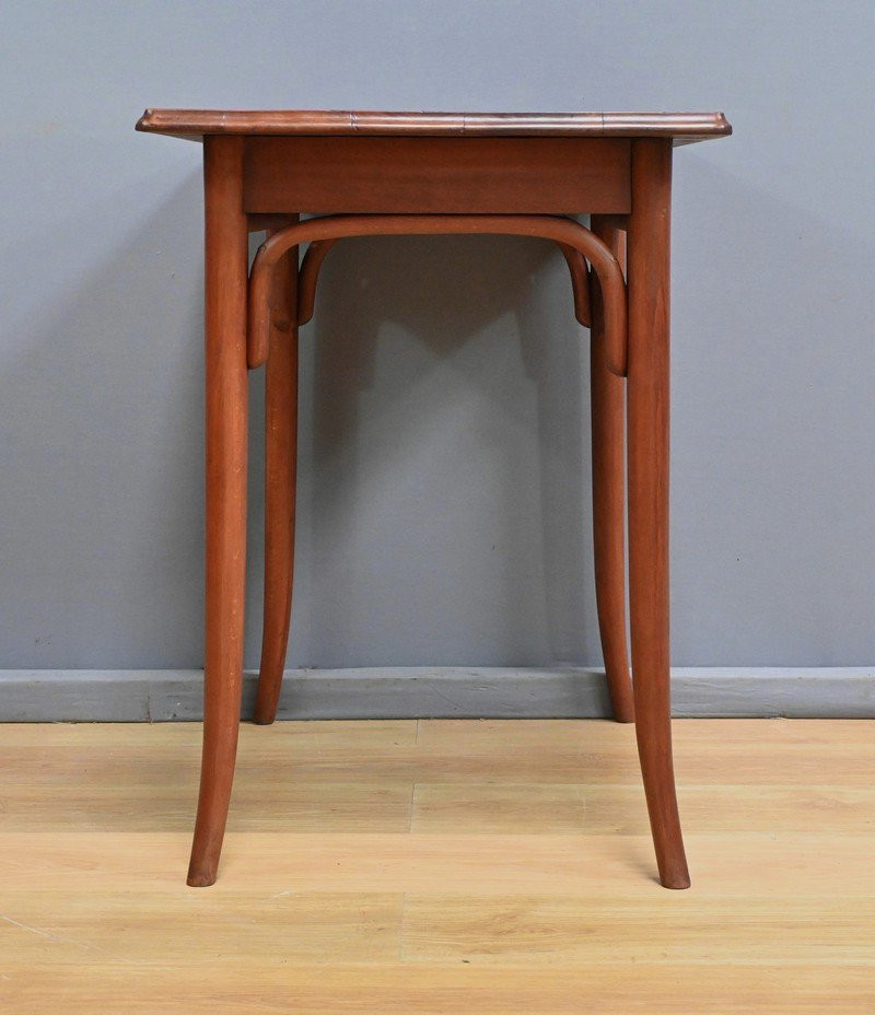 Table d’Appoint en Bois Courbé, Maison Fischel, goût Thonet – Fin XIXe-photo-6