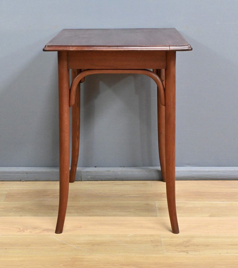 Table d’Appoint en Bois Courbé, Maison Fischel, goût Thonet – Fin XIXe-photo-7