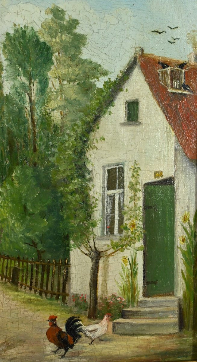 Paire de Tableaux « Scènes Campagnardes », signés A. Minne – Fin XIXe-photo-8