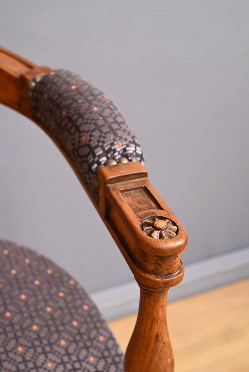 Paire de Fauteuils en Hêtre teinté – Début XXe-photo-5