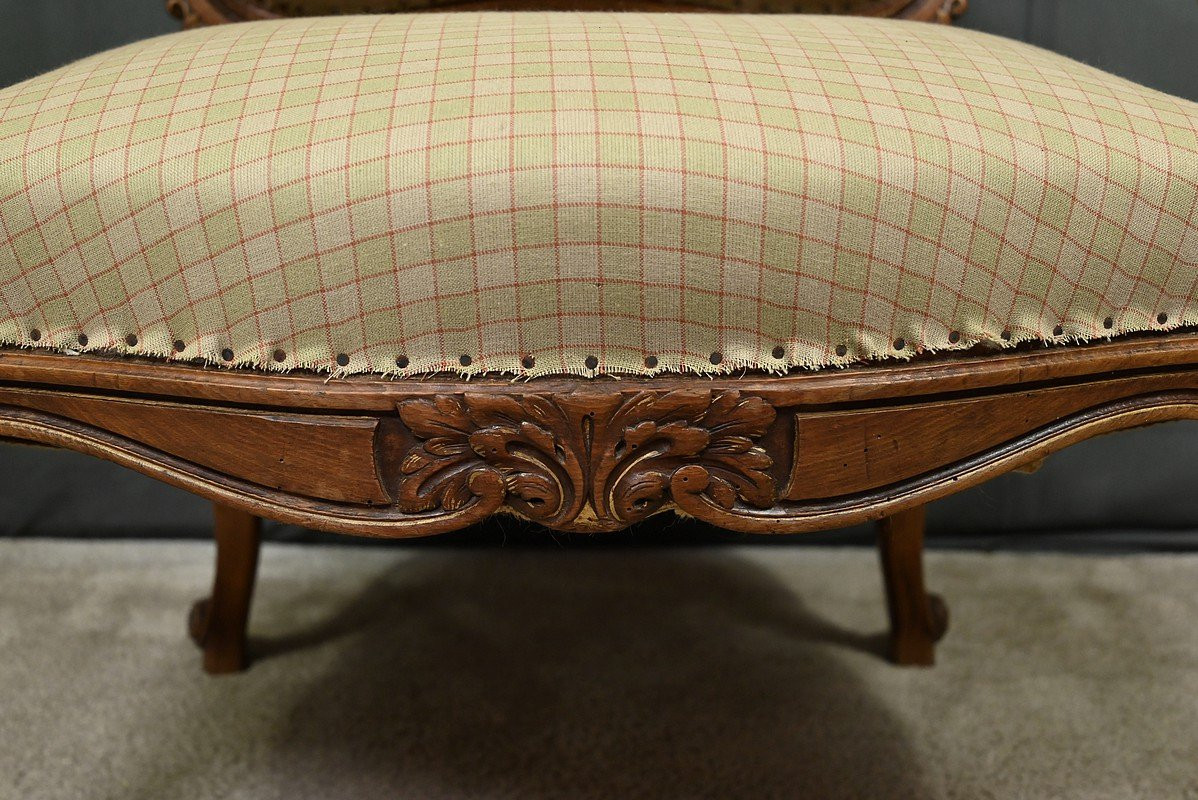 Queen Anne Armchair In Beechwood, Louis XV Style – Mid-19th Century-photo-4