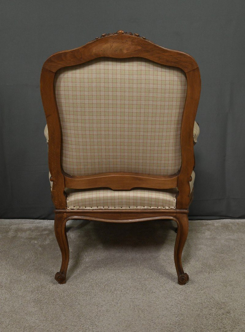 Queen Anne Armchair In Beechwood, Louis XV Style – Mid-19th Century-photo-8