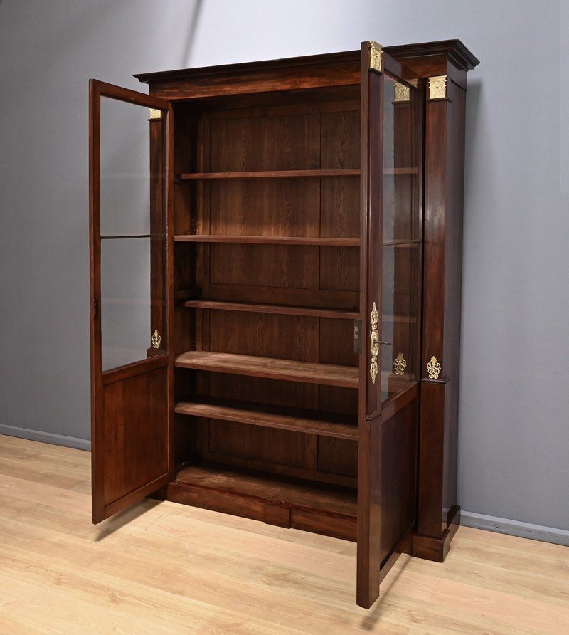 Mahogany Glass-fronted Bookcase, Directoire Period – Early 19th Century-photo-4