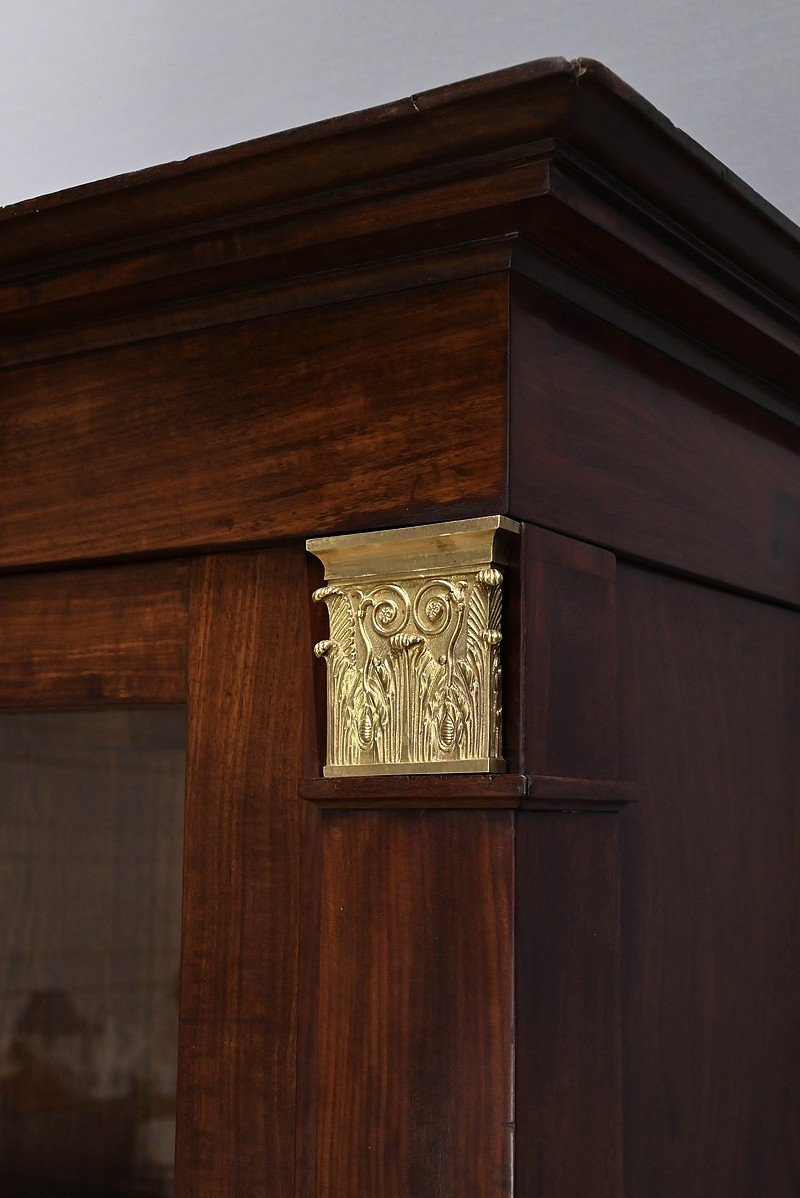 Mahogany Glass-fronted Bookcase, Directoire Period – Early 19th Century-photo-1