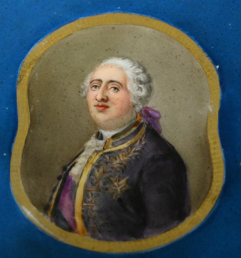 Blackened Wood Pedestal Table, "portrait Of Louis XVI", Napoleon III Period – Mid-19th Century-photo-2