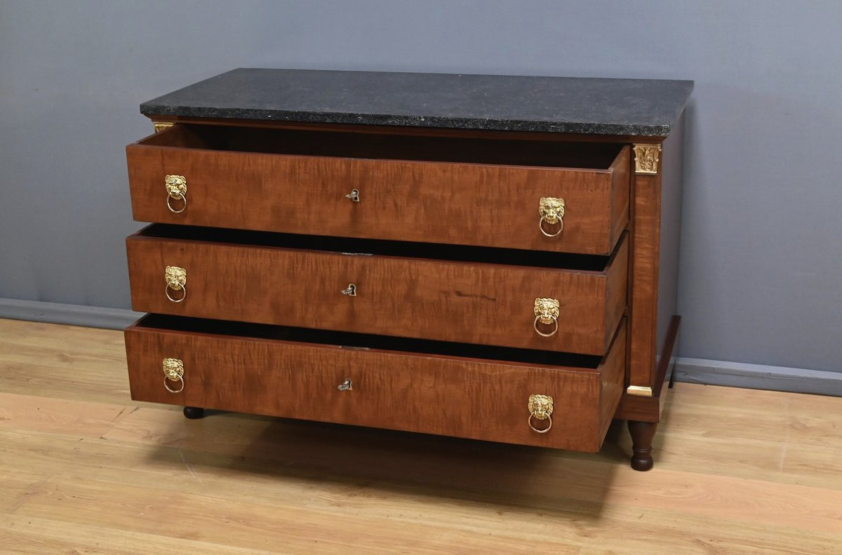 Mahogany Commode, Egyptian Revival Style, Empire Period – Early 19th Century-photo-4