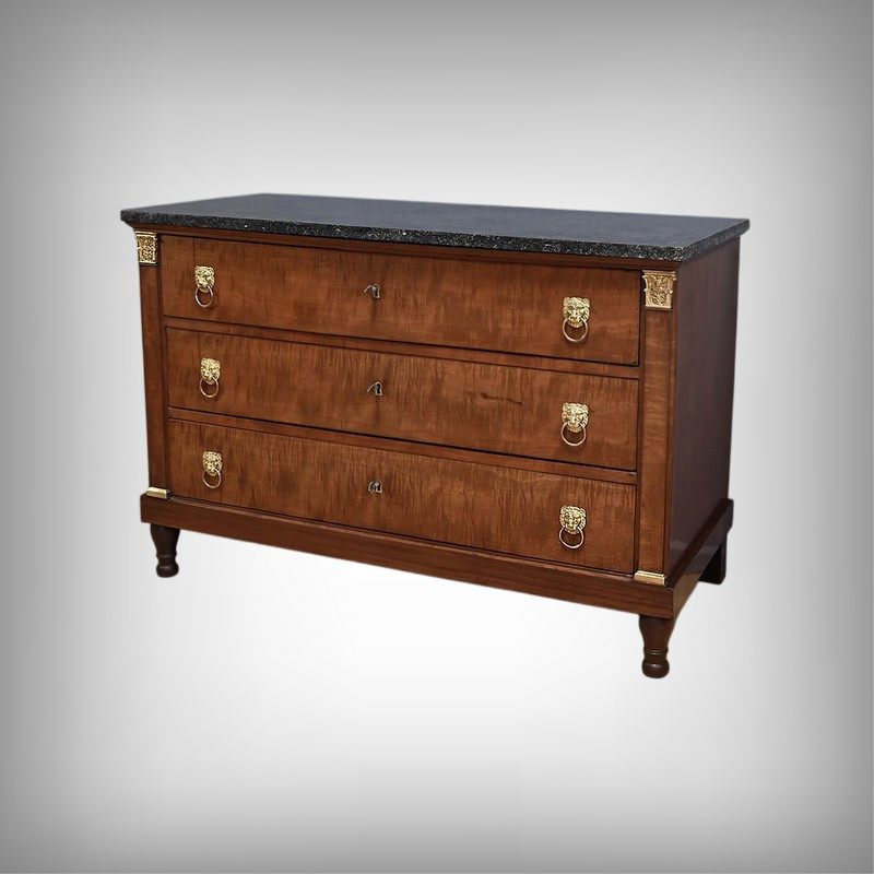 Mahogany Commode, Egyptian Revival Style, Empire Period – Early 19th Century