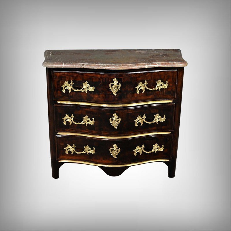 Rosewood Marquetry Commode, Louis XIV Period – Early 18th Century-photo-2