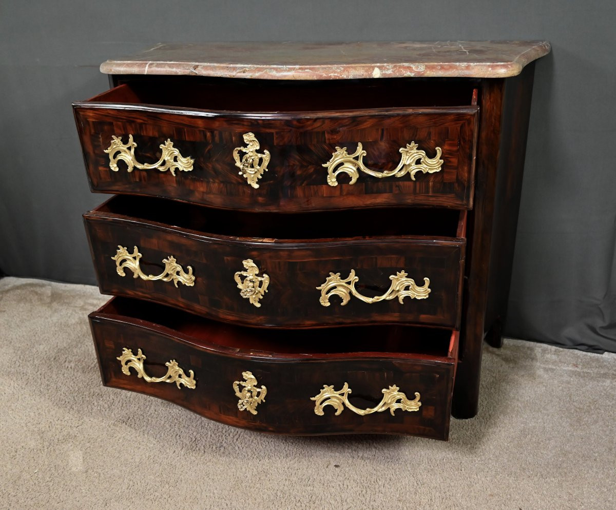 Rosewood Marquetry Commode, Louis XIV Period – Early 18th Century-photo-4