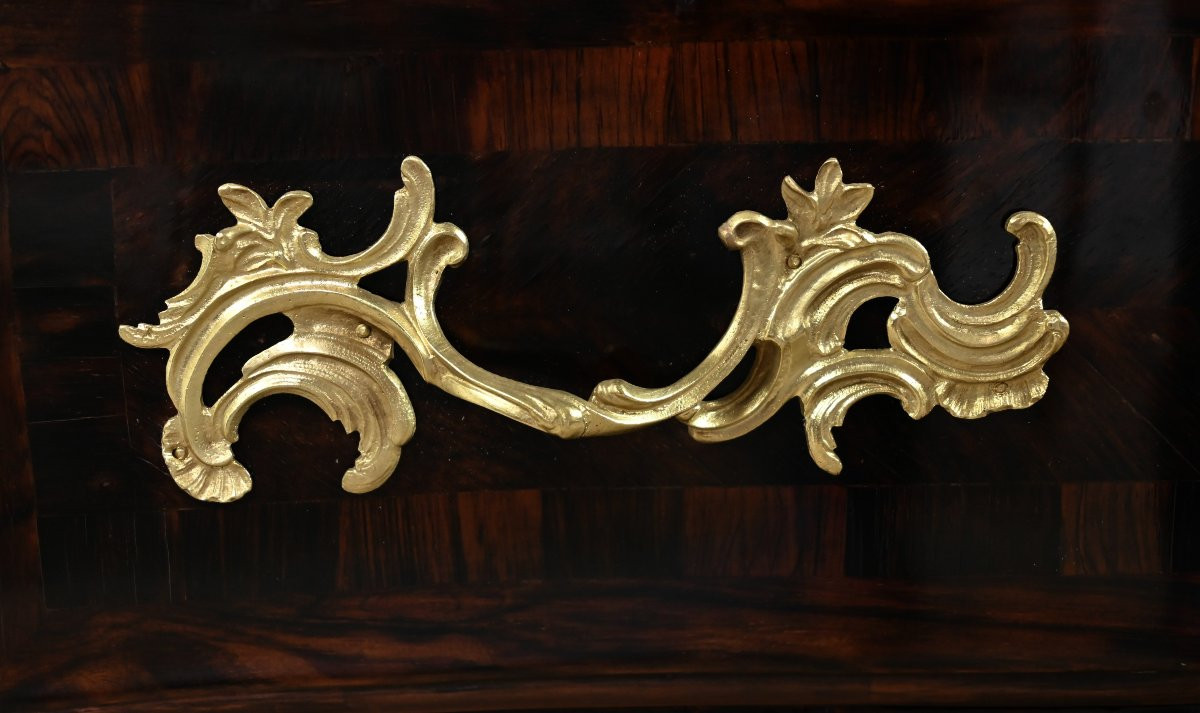 Rosewood Marquetry Commode, Louis XIV Period – Early 18th Century-photo-5