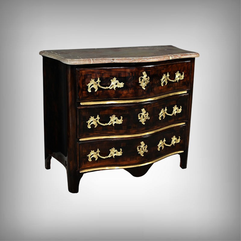 Rosewood Marquetry Commode, Louis XIV Period – Early 18th Century