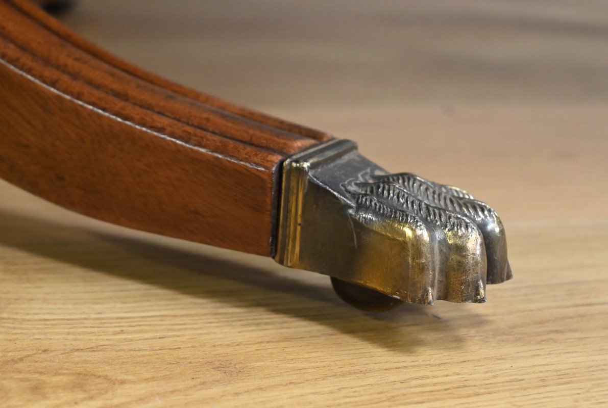 Table Guéridon à Allonges en Acajou, style Anglais -1960-photo-6