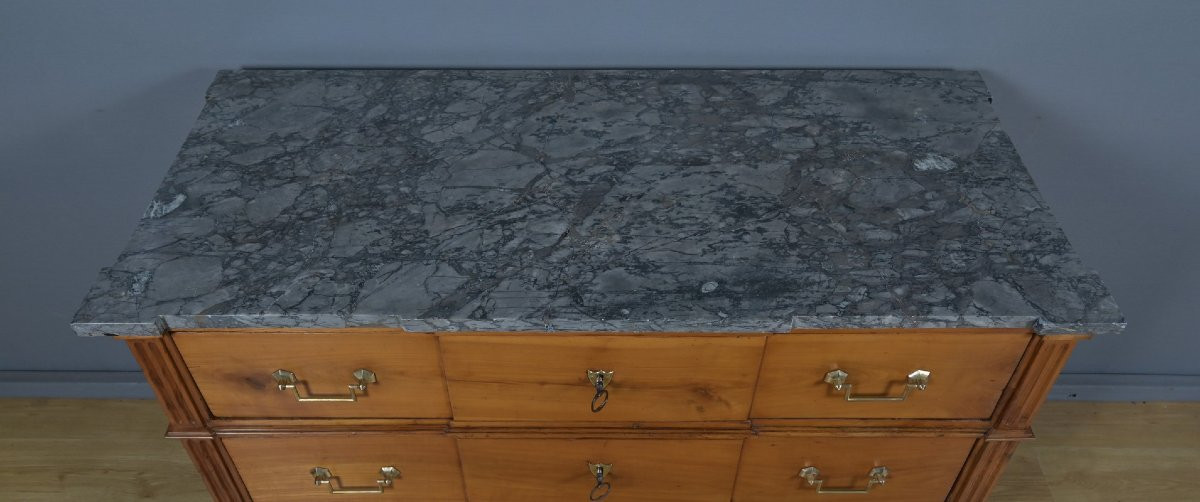 Commode de Propriété en Merisier, époque Louis XVI – Fin XVIIIe-photo-4
