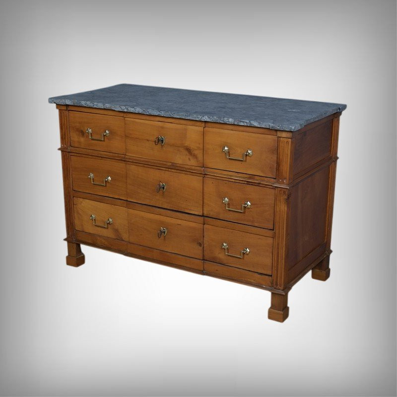 Commode de Propriété en Merisier, époque Louis XVI – Fin XVIIIe-photo-1