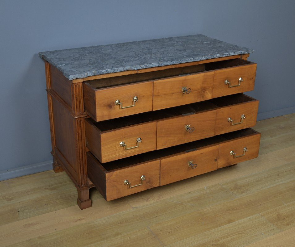 Commode de Propriété en Merisier, époque Louis XVI – Fin XVIIIe-photo-2
