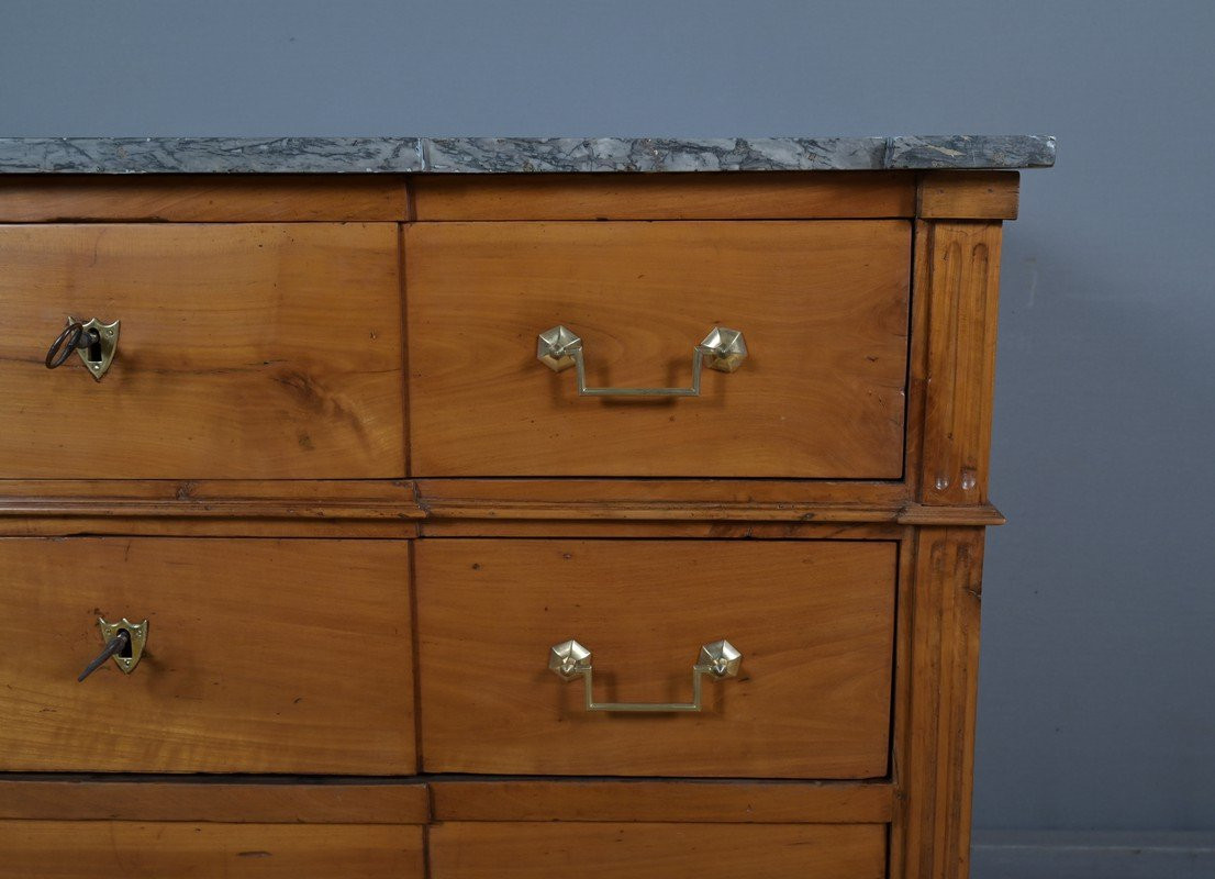 Commode de Propriété en Merisier, époque Louis XVI – Fin XVIIIe-photo-4