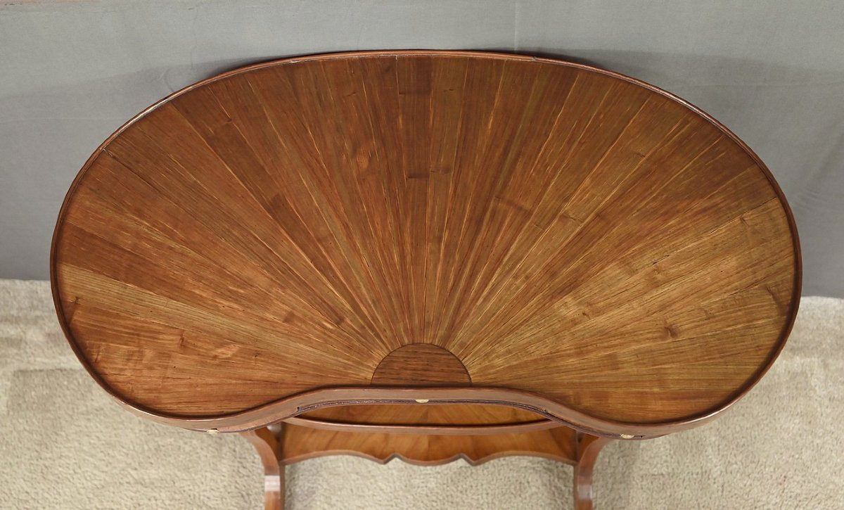 Table de Salon en Acajou et Marqueterie de Bois rose, style Louis XVI – Fin XIXe-photo-4