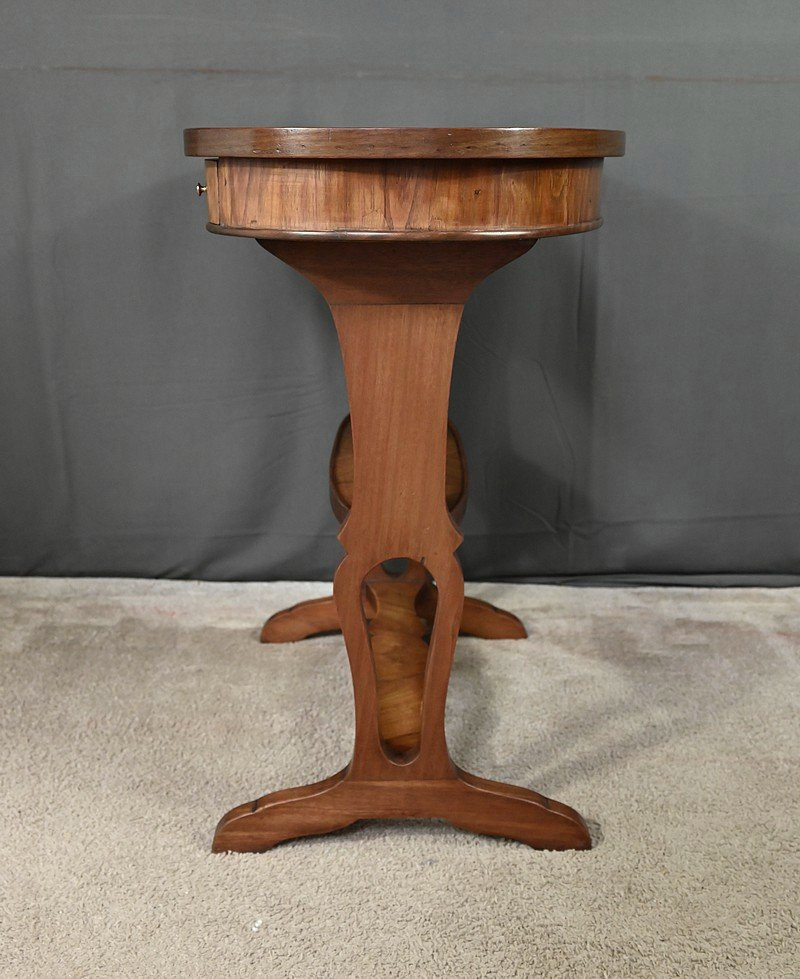 Table de Salon en Acajou et Marqueterie de Bois rose, style Louis XVI – Fin XIXe-photo-5