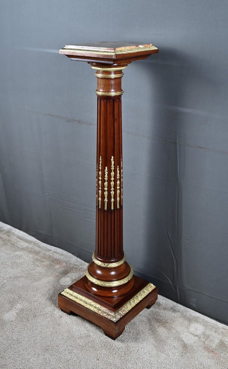 Swivel Mahogany Column, Napoleon III Style – 1900-photo-3