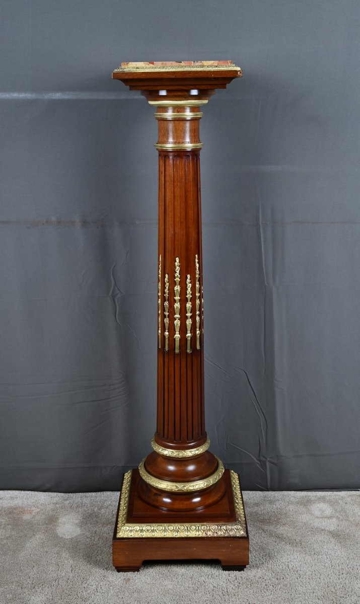 Swivel Mahogany Column, Napoleon III Style – 1900-photo-6