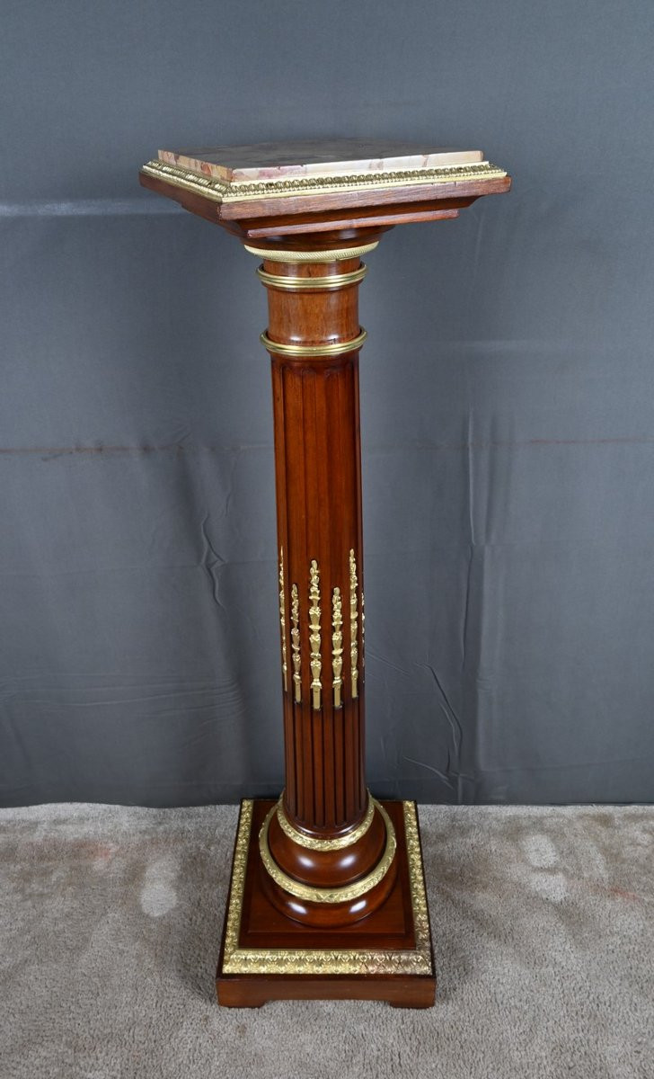 Swivel Mahogany Column, Napoleon III Style – 1900-photo-7