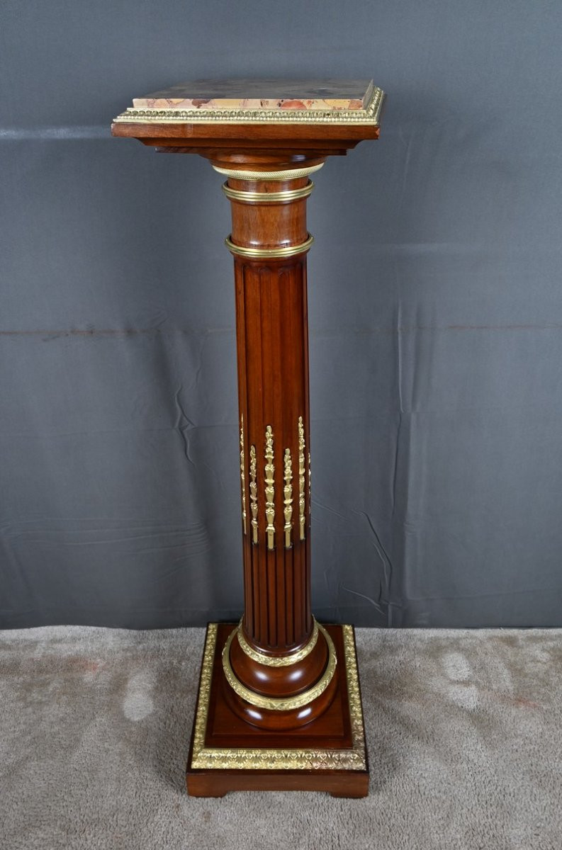 Swivel Mahogany Column, Napoleon III Style – 1900-photo-8