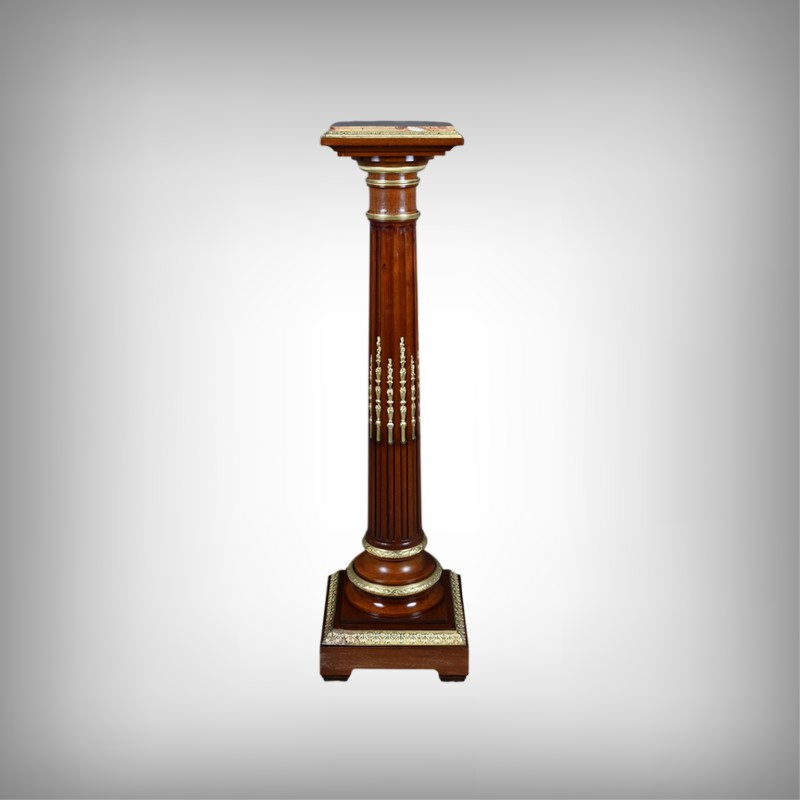 Swivel Mahogany Column, Napoleon III Style – 1900