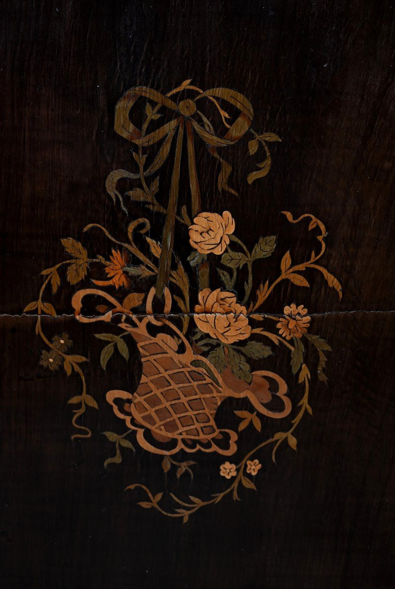 Display Cabinet In Marquetry Of Precious Woods, Louis XV-louis XVI Transition Style – First Half Of The 19th Century-photo-3