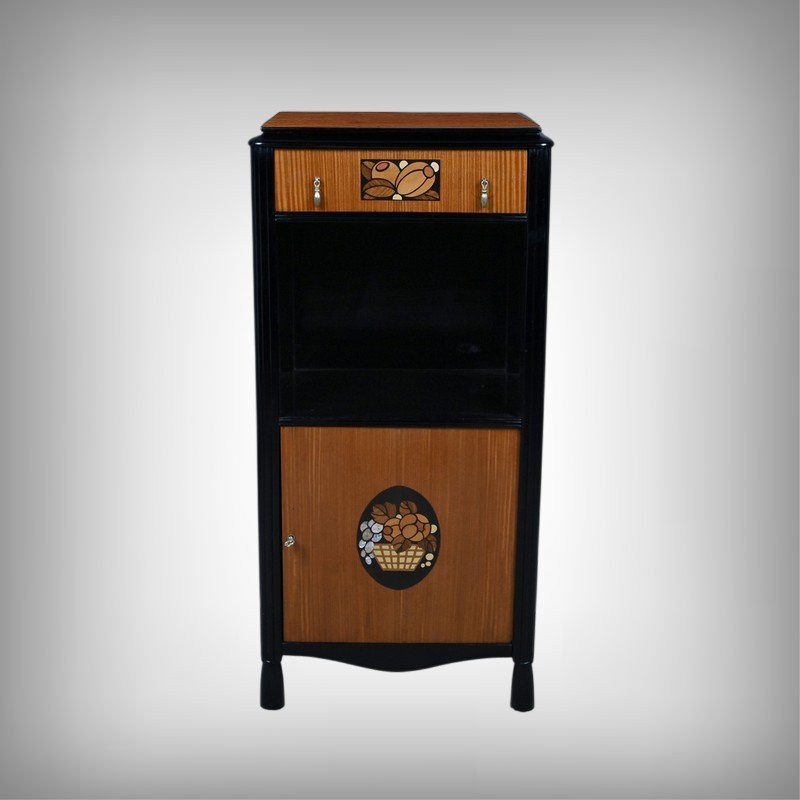 Meuble d’appui en Marqueterie dans le goût Louis Süe & André Mare, Art Déco – 1940-photo-2