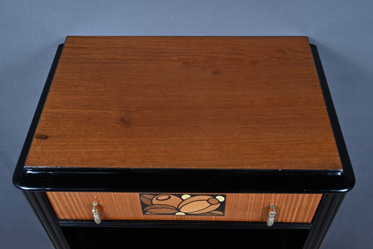 Meuble d’appui en Marqueterie dans le goût Louis Süe & André Mare, Art Déco – 1940-photo-4