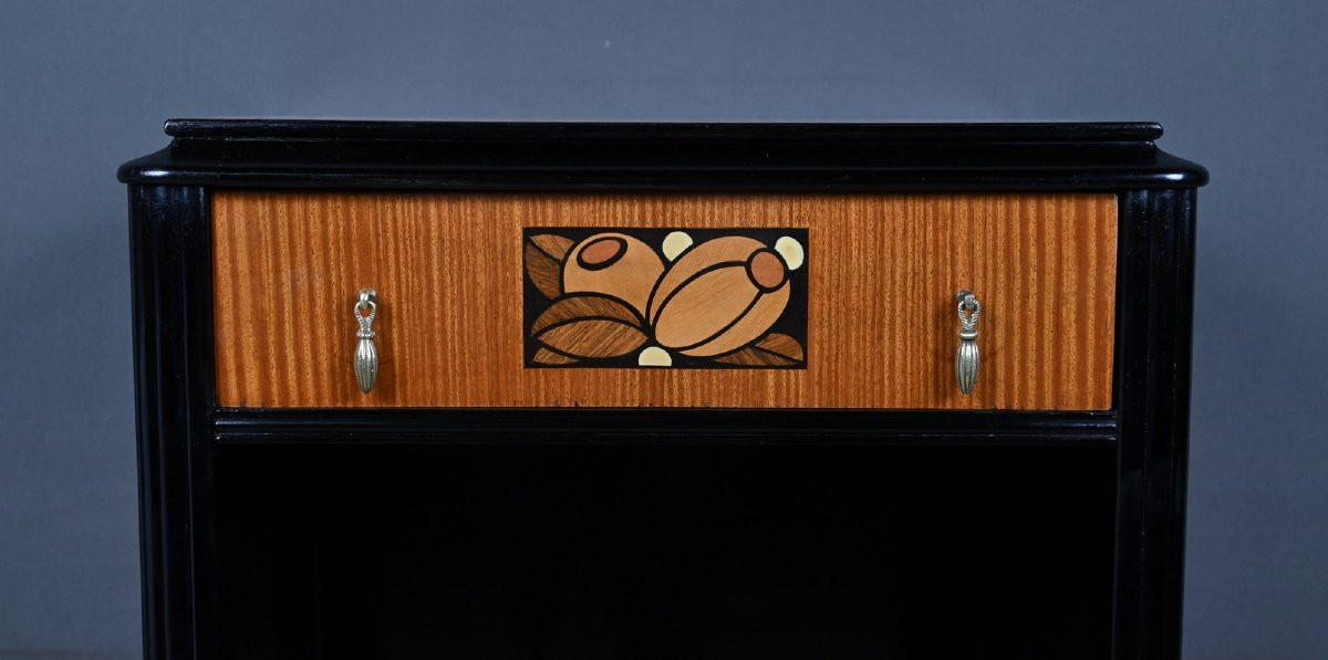 Meuble d’appui en Marqueterie dans le goût Louis Süe & André Mare, Art Déco – 1940-photo-1