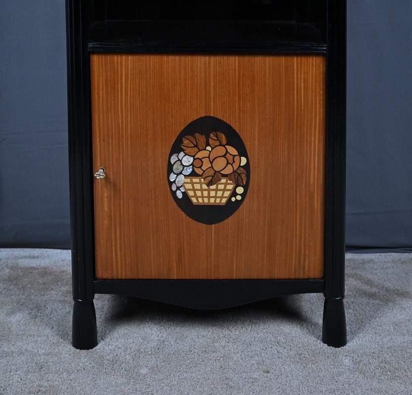Meuble d’appui en Marqueterie dans le goût Louis Süe & André Mare, Art Déco – 1940-photo-2