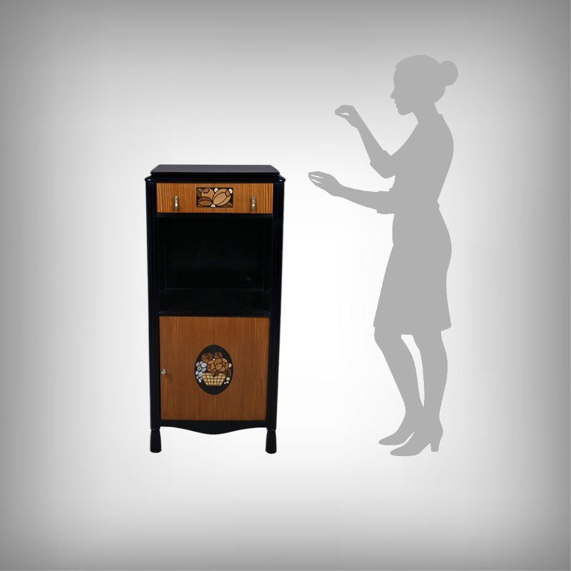 Meuble d’appui en Marqueterie dans le goût Louis Süe & André Mare, Art Déco – 1940-photo-8