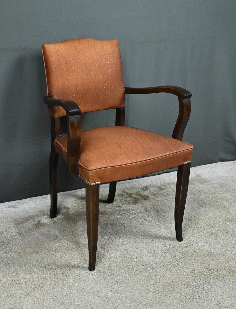 Paire de Fauteuils Bridge en Hêtre -1940-photo-5