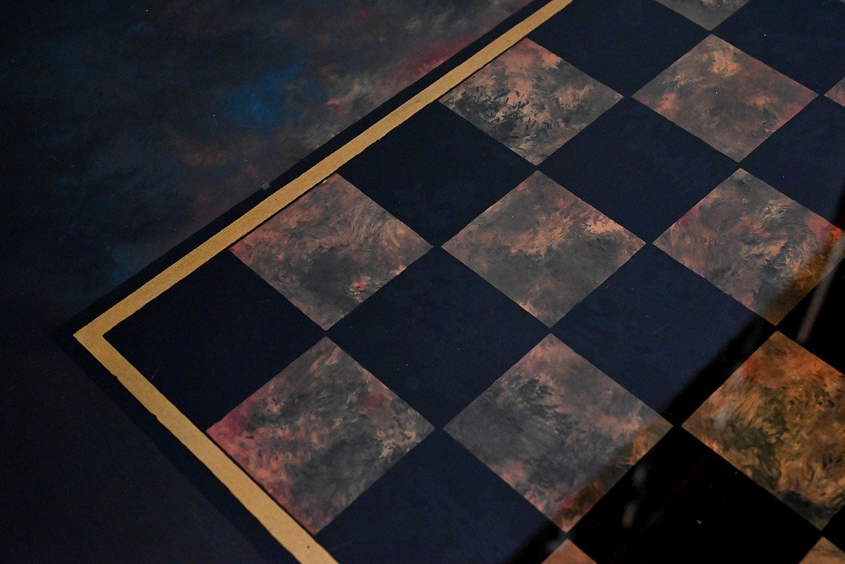 Grande Table Basse Échiquier en Acajou, goût Jansen – 2ème partie XXe-photo-3