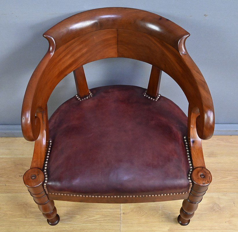 Mahogany Office Chair, Restoration Period – Early 19th Century-photo-1