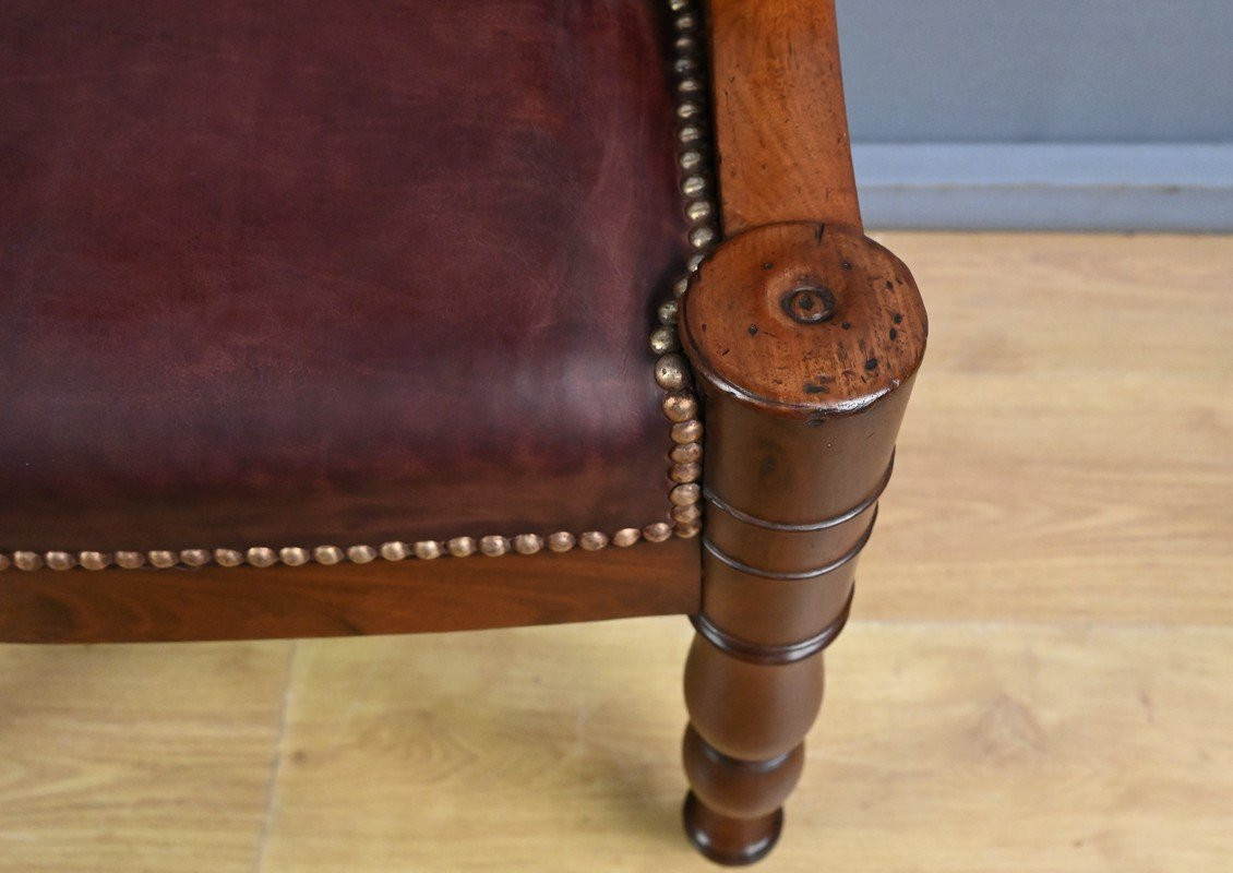 Mahogany Office Chair, Restoration Period – Early 19th Century-photo-3