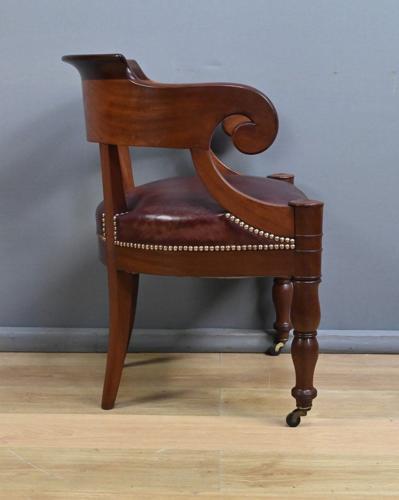 Mahogany Office Chair, Restoration Period – Early 19th Century-photo-8