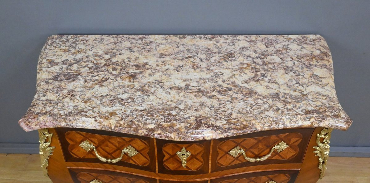 Marquetry Commode, Louis XV Style – Early 20th Century-photo-1