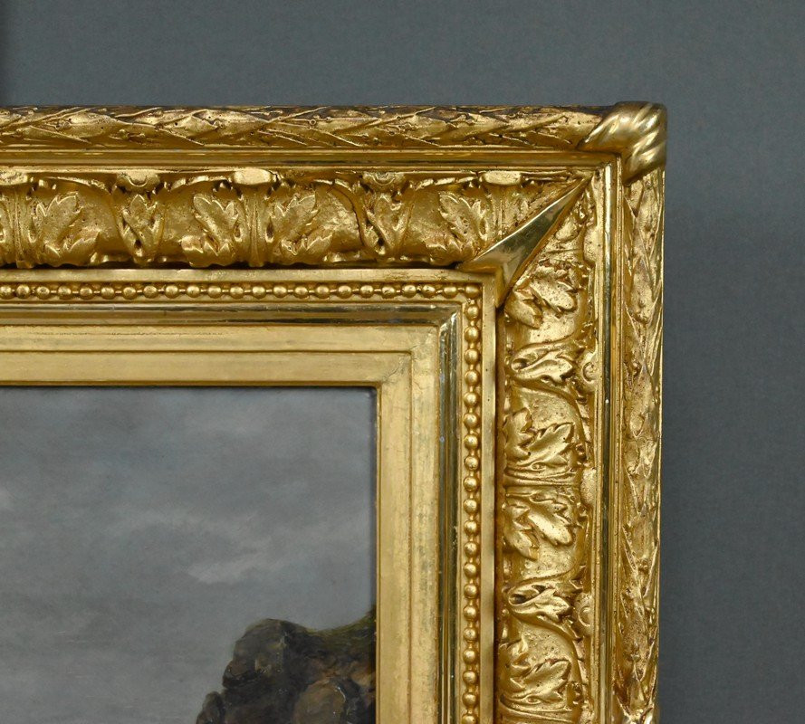 Tableau « La côte sauvage de Belle-Île-en-Mer », école française du XIXe-photo-7