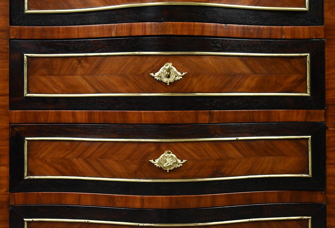 Secrétaire en Marqueterie de Bois précieux, époque Napoléon III – Milieu XIXe-photo-7