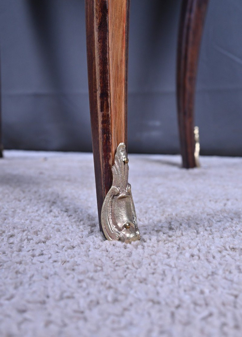  Guéridon en Marqueterie, style Louis XV – 1re partie XXe-photo-5