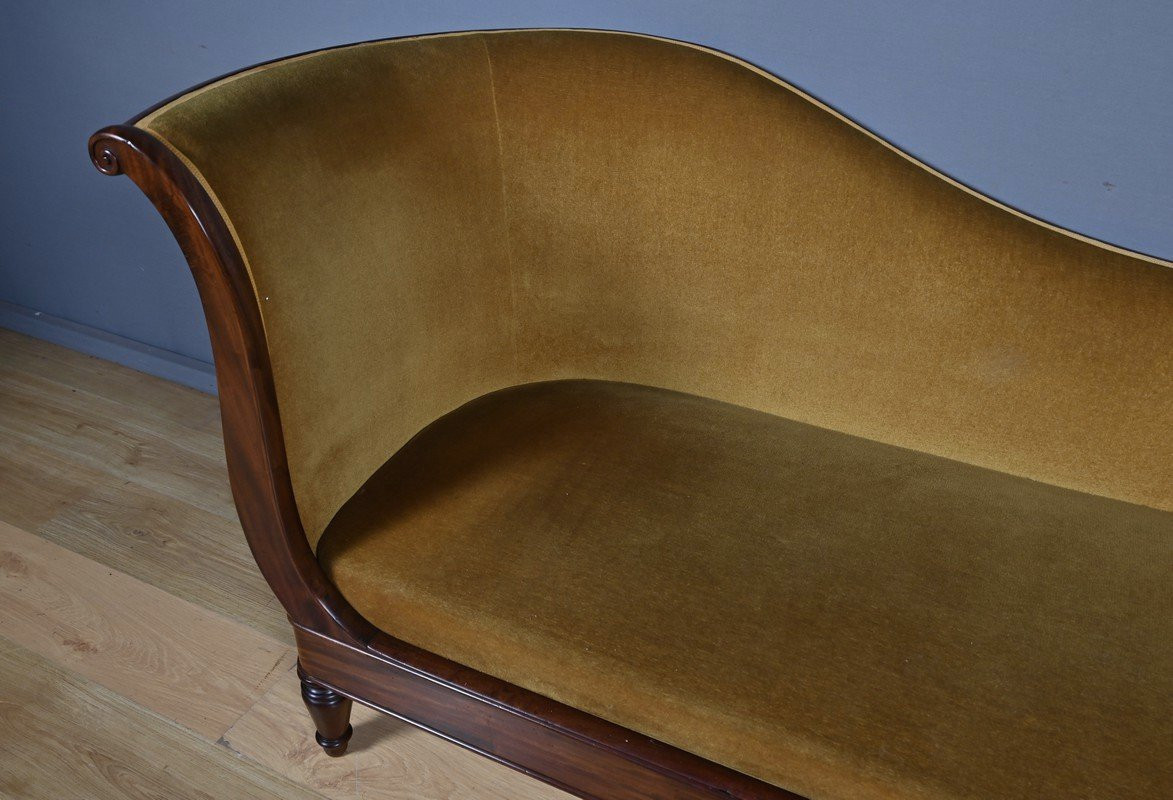  Mahogany Chaise Longue, Restoration Period – Early 19th Century-photo-3