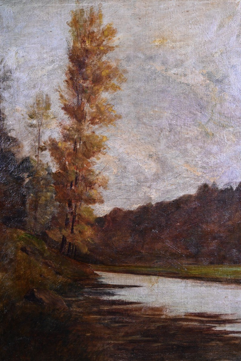  Miroir Trumeau en Bois doré, style Louis XVI – Début XXe-photo-4