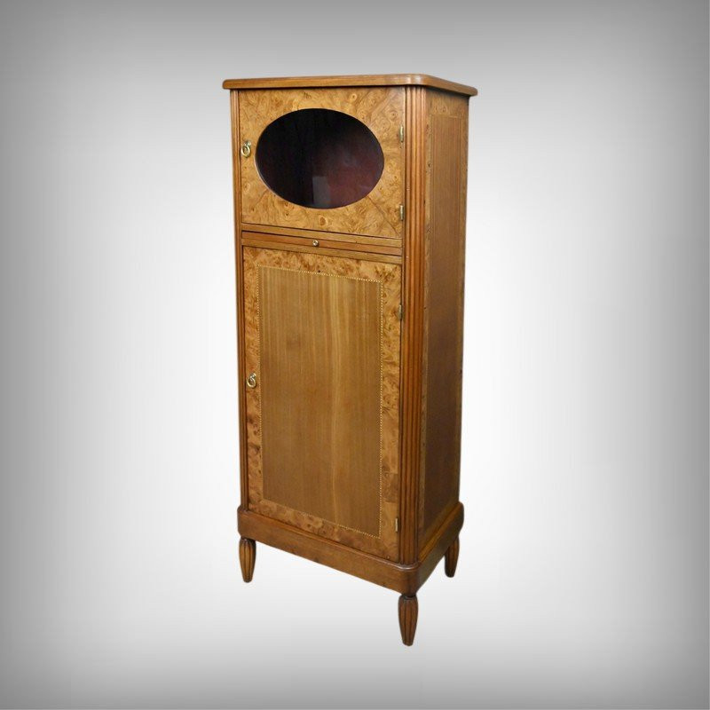  Meuble en Loupe de Thuya et Acajou, époque Art Déco – Début XXe-photo-2