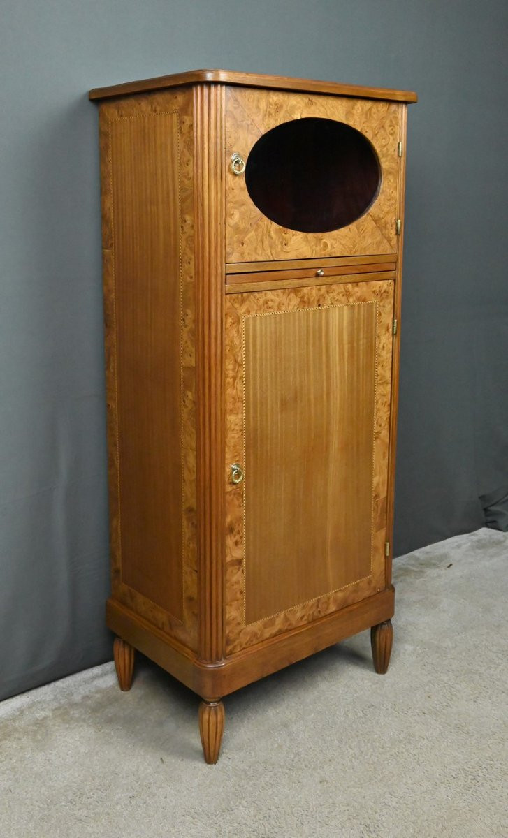  Meuble en Loupe de Thuya et Acajou, époque Art Déco – Début XXe-photo-4