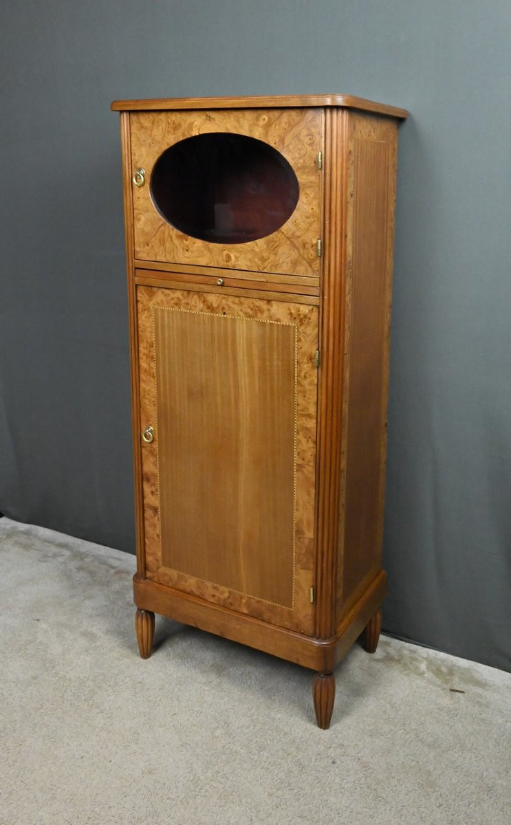  Meuble en Loupe de Thuya et Acajou, époque Art Déco – Début XXe-photo-1